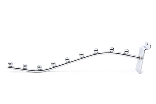 [001178] Gebogener Kleiderbügel mit 9 Kugeln für Lamelle 35 cm 10 mm