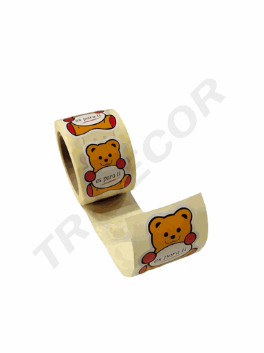 [014065] Autocolante para ti Pequeno Urso 500 unidades