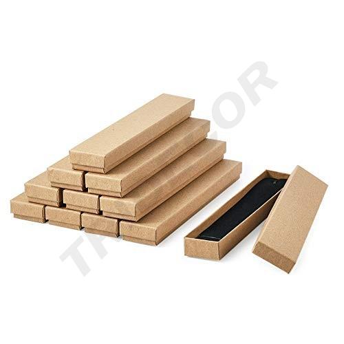 [010975] Cajas de Joyería para Pulsera/Reloj Color Kraft 12Und/Pack 4.5X22.5X3cm