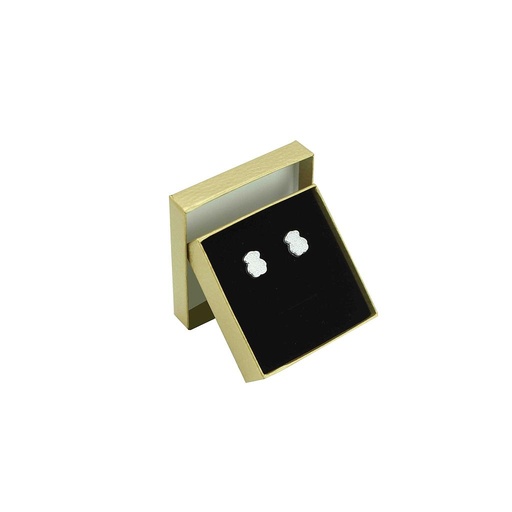 [010885] Scatola per gioielli in materiale grezzo d'oro 7X7X2 cm, 12 unità per confezione