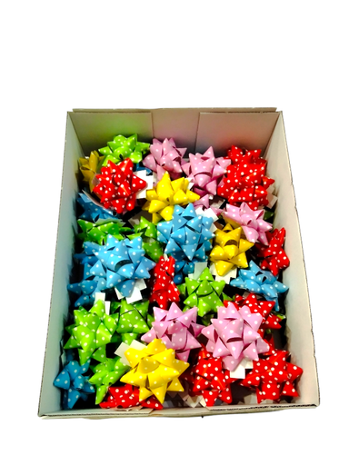 [8031653516695] Adhesive Stars Various Pastel Colors with Dots 15mm/50pcs 31262/68262