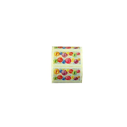 [014464] Sticker 'Happy Holidays' Christmas Motif 500 Roll