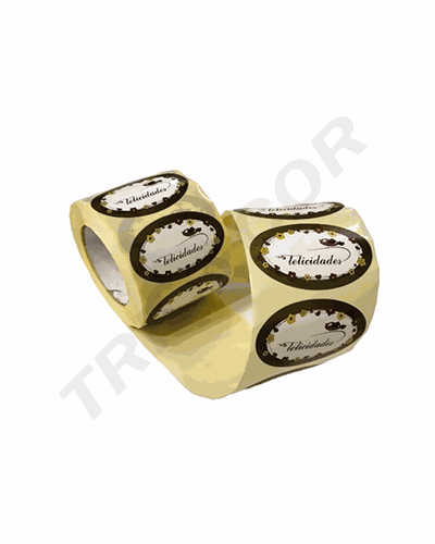 [014054] Autocolante de Parabéns com Motivo de Pássaros