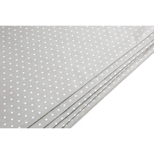 [014001] Șervețel de hârtie cu puncte albe pe fundal de ciocolată 62X86cm 100 de unități