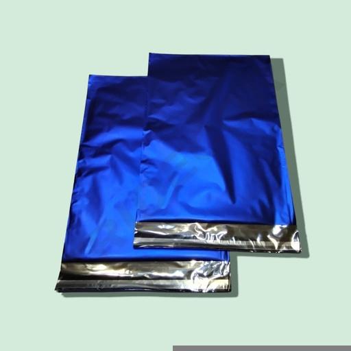 [0101071] Buste metalliche blu con adesivo, 35X50+6cm, 100 unità