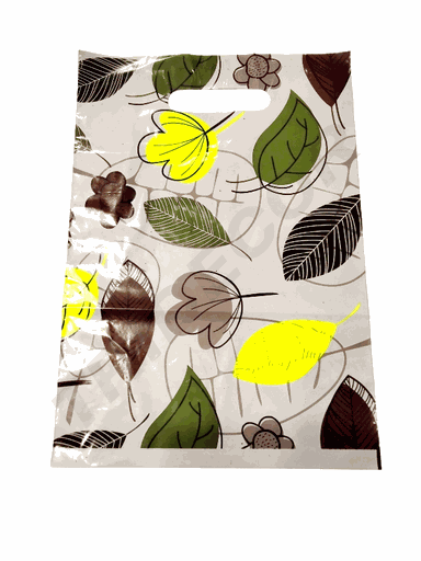 [0101085] Bolsas De Plástico Asa Troquelada 35X45 Cm Hojas 100 Unidades