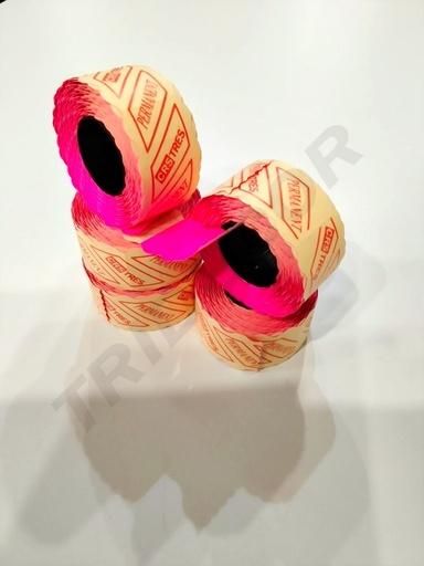 [8436539063612] 单排粉红色价格纸Etiqueda Fucsia 26X12mm 1500Uds/Pq