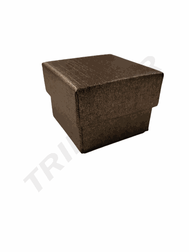 [010935] Braune Schmuckschatulle 5 x 5 x 3,5 cm, 24 Stück/Packung