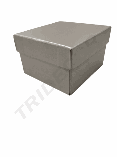 [010974] Silberne Schmuckschatulle 8,5 x 9 x 5,5 cm, 12 Stück/Packung