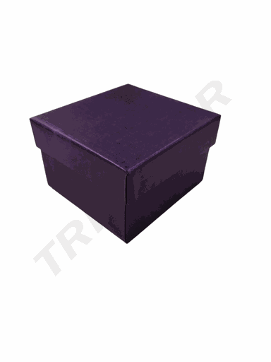 [010973] Boîte à Bijoux Violette 8,5X9X5,5cm 12 unités/Paquet