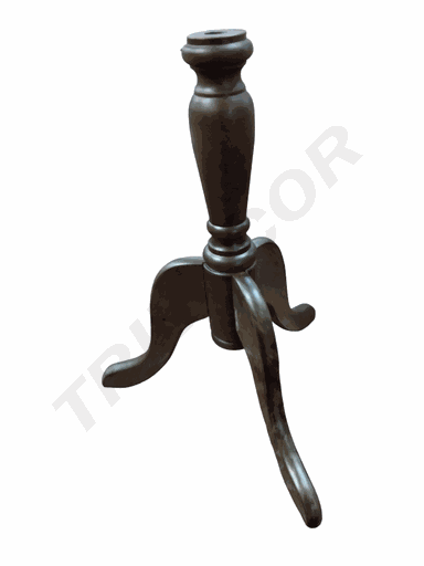 [041130] Trípode Base de Maniquí de Madera Oscura