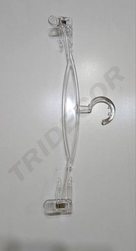 [005012] Cintre transparent pour sous-vêtements avec clips