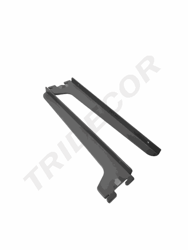 [002397] 黑色单鱼尾玻璃支架Soporte Simple para Cremallera Negro 30cm 50(25Par)/caja