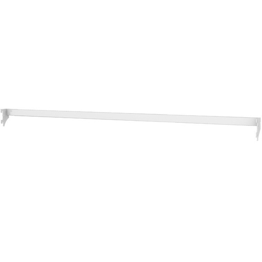 [013184] Barra de Prateleira de Metal Branco 120 cm