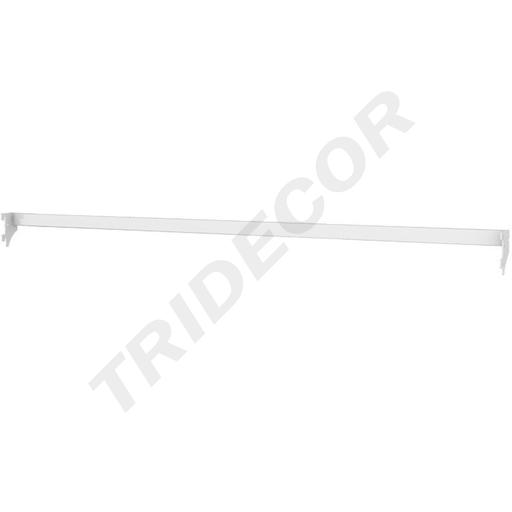 [013184] Barra de Prateleira de Metal Branco 120 cm