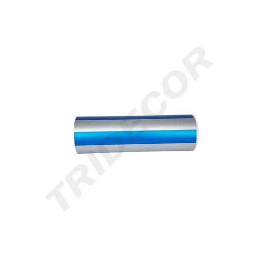 [014177] Carta da regalo a righe larghe colore argento e blu 31cm