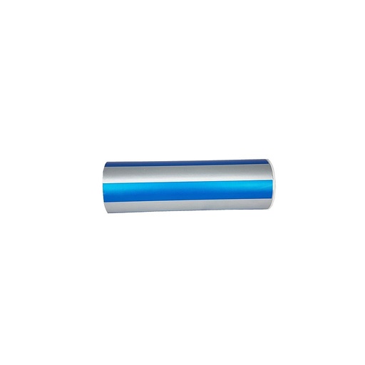 [014177] Gift Wrapping Paper with Wide Stripes Color Silver and Blue 31cm