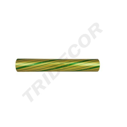 [014176] Espérons que vous aimez le papier d'emballage cadeau vert et or 62cm