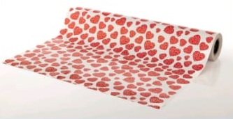 [014176] Papel de Regalo Con Corazones Rojos 62 cm 4 kg