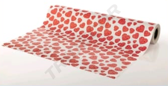 [014176] Papel de Regalo Con Corazones Rojos 62 cm 4 kg