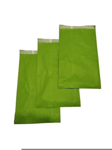 [010463] Pistazienweißer Papierumschlag 18+4X32cm 100 Stück/Paket