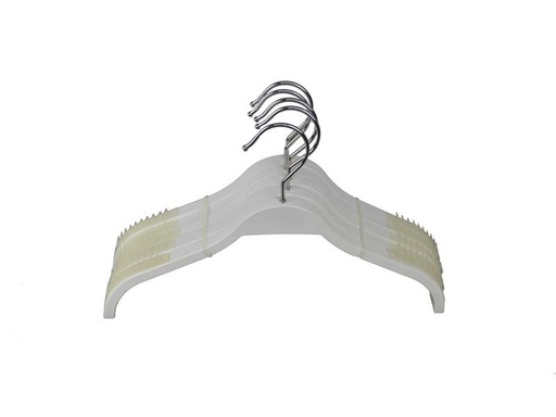 [005140] Glossy White Children's Hanger 33cm 5 units