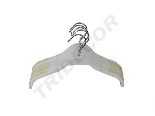 [005140] Glossy White Children's Hanger 33cm 5 units