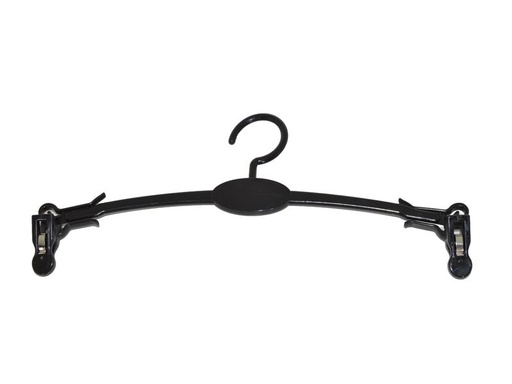 [005011] Cabide de Plástico para Lingerie, Preto, 27 cm, 10 Unidades