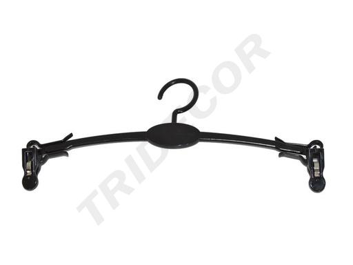 [005011] Cintre en plastique pour lingerie, noir, 27 cm, 10 unités