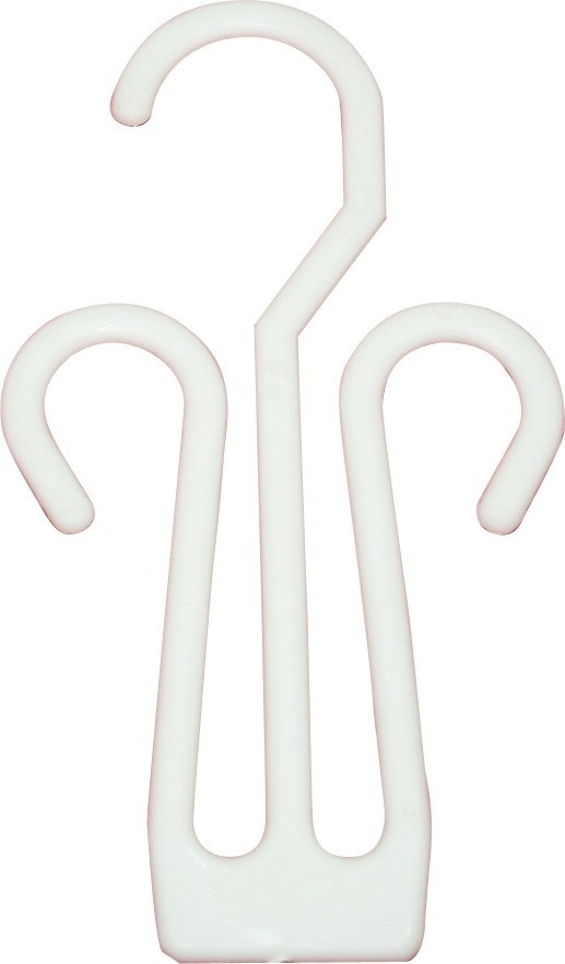 [007030] Cintre à chaussures en plastique flexible couleur blanc 10 unités