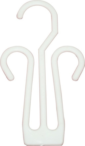 [007030] Flexible Plastic Shoe Hanger White Color 10 units