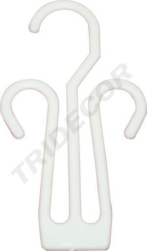[007030] Flexibler Kunststoff-Schuhbügel, weiß, 10 Stück