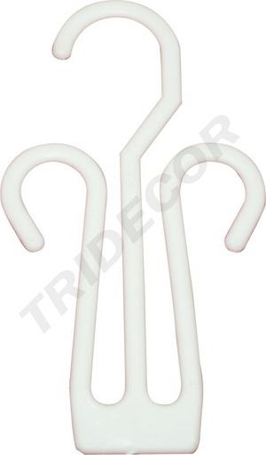 [007030] Percha De Plástico Flexible Color Blanco 10 Unidades