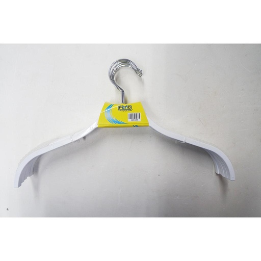 [005139] White Wooden Hanger 42cm 5 units