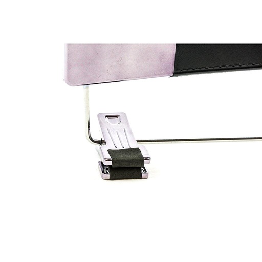 [005107] Leatherette Hanger with Black Clips Unit Price