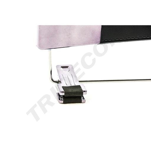 [005107] Leatherette Hanger with Black Clips Unit Price