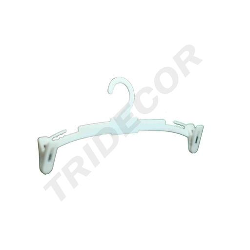 [005148] Perchas con Pinzas en Color Blanco 27 Cm 10 Unidades