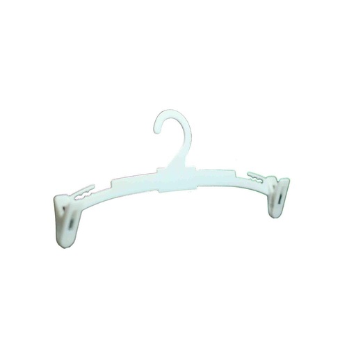 [005148] Perchas con Pinzas en Color Blanco 27 Cm 10 Unidades