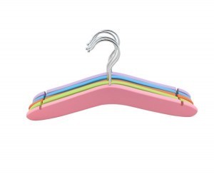 [005110] Children's Wooden Hanger Various Colors 5 Units