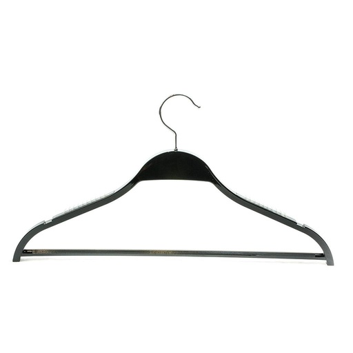 [005089] Wooden Hanger with Bar and Non-Slip Black Color 44.5cm