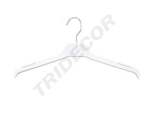 [005103] Percha Infantil De Plástico Blanco 32Cm,10 Und.