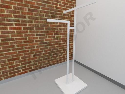 [038296] Cabideiro Branco em Forma de T e L