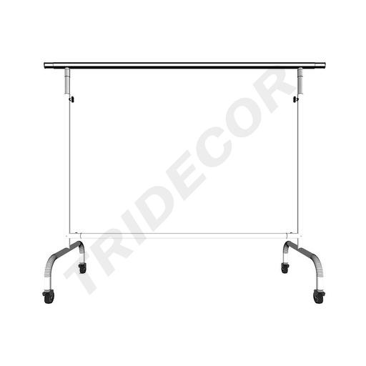 [038913] Adjustable Steel Coat Rack with Extendable Arms, White