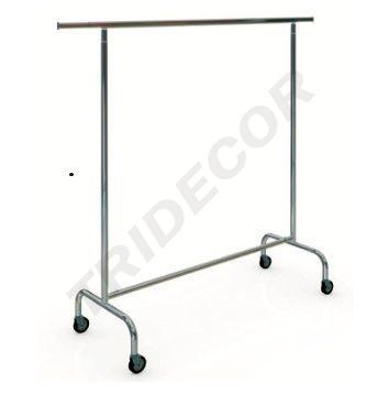 [038943] Perchero Con Ruedas Extensible y Regulable En Altura Negro130/210X100X57cm