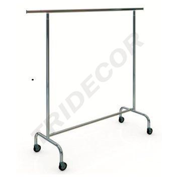 [038943] Porte-manteau sur roulettes extensible et réglable en hauteur noir 100cm