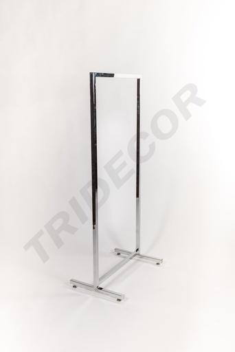 [038112] Cabide Simples de Aço com Tubo Quadrado 60X135cm