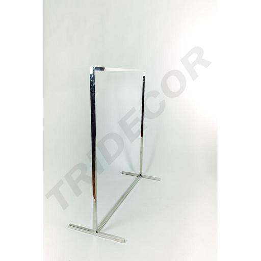 [038204] Simple Steel Coat Rack with Square Tube 130X120X50cm