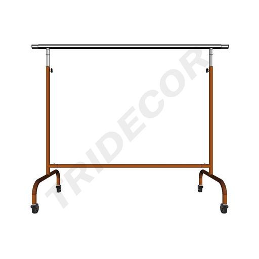 [038910] Perchero de acero ajustable con brazos extensibles, color bronce, 150X130X56cm