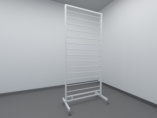 [038292] Suporte de exposição para lenços e lenços de bolso Cor branca 180X80X40.5cm