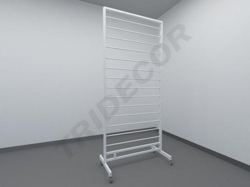 [038292] Suporte de exposição para lenços e lenços de bolso Cor branca 180X80X40.5cm